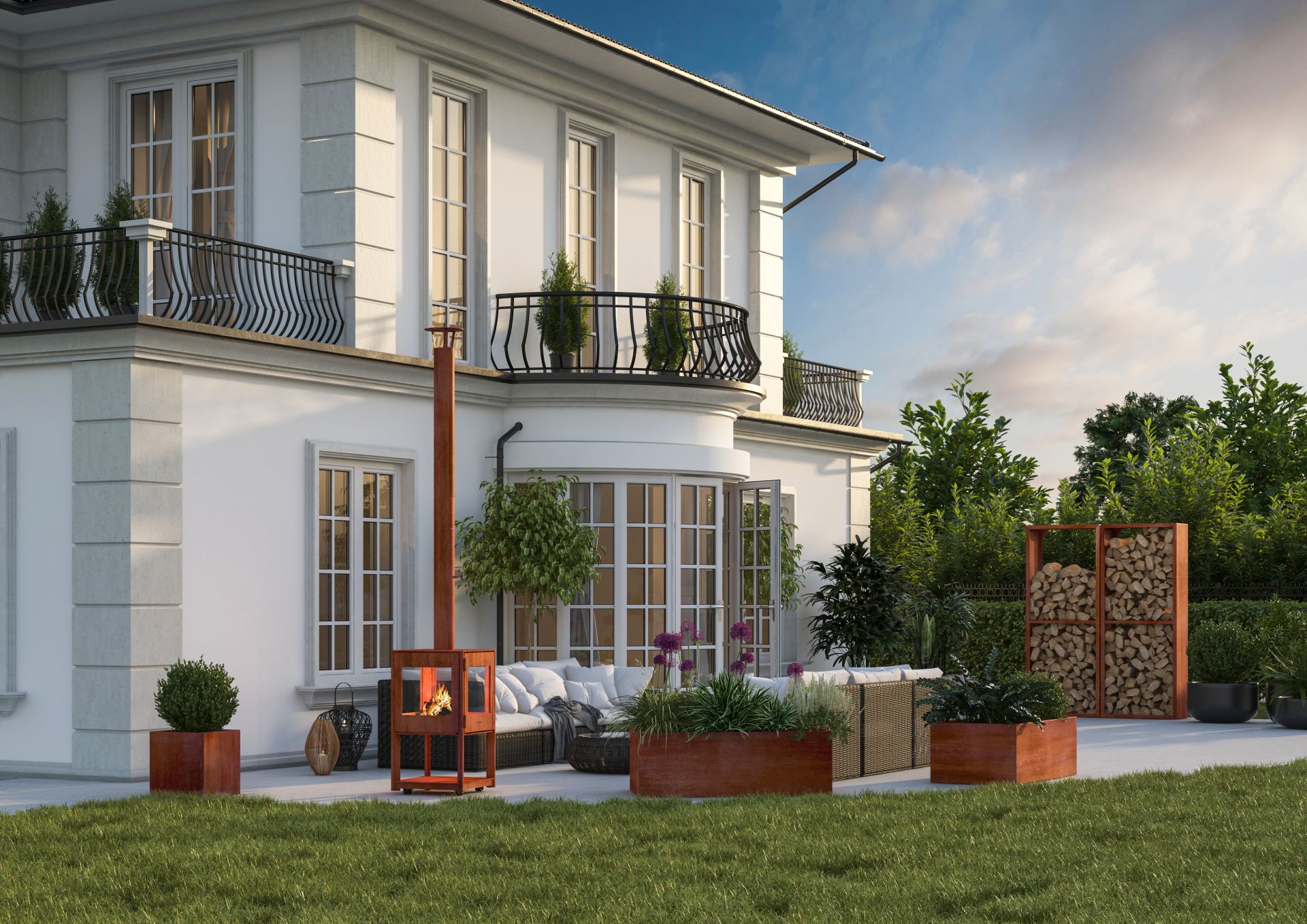 HWAM Outdoor Produkte im Garten